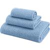 Corredocasa Set 3 Asciugamani Bagno in 100% Spugna di Cotone Qualità Premium, Made in Italy - Viso, Ospite e Telo Doccia - Lavabile in Lavatrice - Hotel, B&B e Palestre - Morbidezza Professionale Cielo