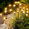 A.bigwhale Luci Solari Giardino Esterno, Lampade Solari Lucciole 4 Pezzi, Luci Giardino Energia Solare IP65 Impermeabile per Esterni Cortile Sentiero Patio Balcone Paesaggio Decorativo