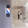 Fliuyr Lampada rotante da parrucchiere, 220 V, 20 pollici, Barber shop Sign Barber Pole, LED Barber Sign Sign Rotating Pole Illuminating Pole Luce brillante per parrucchiere, 50 x 25 x 20 cm