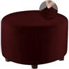 FANSU Copri Pouf Rotondo Elasticizzato, Velluto Poggiapiedi Lavabile Copri Ottomano Copertura per Sgabello Pouf Poggiapiedi Fodere per Sgabello per Soggiorno (Chiaretto,S)
