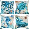 ARNTY Federe Cuscini Divano 45x45, Copricuscini Divano Moderna fodere Cuscini Decorativi Set di 4 Federa per Soggiorno Sedia Divano (Animale subacqueo-Velluto)