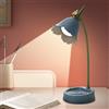 CECOMBINE Lampada da tavolo a LED a forma di fiore, senza fili, lampada da tavolo per bambini, 3 modalità di colore, dimmerabile, con controllo touch, USB, paralume senza fili, per lettura, apprendimento, blu