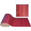 Tata Home Tappeto Passatoia da Cucina Camera o Bagno Bamboo Classico in 100% Bamboo e Fondo in Materiale Antiscivolo misura 50x100 cm Colore Rosso
