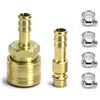 YPLANGENT Set di 6 raccordi portagomma da 10 mm - Connettori metallici resistenti per tubi aria e acqua - Ideali come raccordi pneumatici rapidi e adattatori universali per compressori, giardino e lavori fai-da