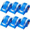 VEVOR Nastro da Imballaggio Trasparente, Anima 38,1 mm, 6 Rotoli, 47,8 mm x 25 Iarde, Nastro da Imballaggio con Distributore, Resistente 0,068 mm per Traslochi, Spedizione Postale