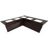MINUTA PROFILI Angolare Interno per Profilo gocciolatoio Alluminio Nor Per Balconi e Terrazze 16X16 cm (Testa di Moro RAL 8019)