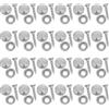 CALLARON Copriviti Decorativi 14mm Acciaio Inox 304 24 Pezzi | Finitura Spazzolata Argento, Set con Rondella, per Specchio e Scala in Casa o Ufficio