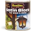 Rustins - Vernice satinata ad asciugatura rapida, 500ML, colore: Nero