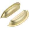 SYZOW 6 pezzi Maniglie per Mobili da Cucina ，maniglie per mobili oro Maniglie per Armadio，semicircolari retrò massicce Distanza fori 96mm
