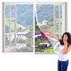WUQINC Zanzariera per Finestre Piccole 52 x 93 cm Tendina Anti Zanzare Mosche Si Chiude da Sola Totalmente Magnetica per Balconi Portefinestre, Bianco