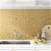 VEELIKE Carta da Parati Metallica Dorata Esagonale Strutturata Carta da Parati Effetto Metallico Oro Lussuosa Spessore Pellicola Adesiva Cucina Piano di Lavoro Lavabile Armadi Cassetti 40 cm x 300 cm