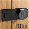 MIVITOOM Trappola con serratura a chiave da 4 pollici, serratura a combinazione, serratura per porta, armadietto, in metallo, colore nero, per piccole porte in armadi, cassetti