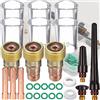EATBALE 29 Pezzi Torcia di Saldatura TIG Stubby Gas Lens #10 per Kit Coppa in Vetro per Pyrex per WP-17/18/26 Kit Accessori Torcia per Saldatura TIG, Colletti Corpo, Colletti, Coppa Posteriore
