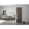 Forte Porta a Soffietto Luciana in PVC, Resistente agli urti, Riducibile, Kit completo di serratura, L88,5 x H214 cm, Effetto Legno rovere tortora