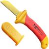 WEDO Tagliacavi isolante, coltello elettrico isolante (dritto) VDE 1000 V, lama 50 mm, lunghezza 180 mm, coltello per cavi e condotti di taglio e smontaggio