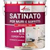 ARCANE INDUSTRIES Pittura murale satinata professionale - ARCADECO - 1664 - Finitura luminosa, ultra coprente e lavabile - 2,5 L Avorio Chiaro - RAL 1015 - ARCANE INDUSTRIES