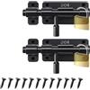 Windfromort Chiavistello - Catenaccio Porta in Acciaio Inox - Serratura Scorrevole 4 Pollici - 2 Pezzi Con Viti e Foro per Lucchetto, Chiavistello per porta in legno, Serratura porta Per Porte, Finestre, Giardino