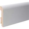 Leiste24 Battiscopa dal bordo rotondo in legno massiccio di colore bianco RAL9010, 24 m