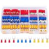 Hanibos - 180 capicorda a forcella, 0,5-6,0 mm², set di capicorda M4/M5/M6/M8, parzialmente isolati, 12 dimensioni, in rame stagnato, per ricambi auto, meccanici, officine