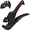 Jeesblsy Tagliatubi in PVC Plastica con Taglio a Cricchetto per Tagliare, 0-42mm Forbici PEX PP PE PVC PPR Tubi Idraulici per Elettricisti e Strumenti di Lavorazione del Legno, con 2 Lame