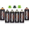 Montana Black Set di bombolette spray A-Team 6 x 400 ml, colori mimetici