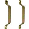 HEGAPRO Maniglia scorrevole per porta, 200 x 20 x 4,0 mm, giallo zincato, 2 pezzi