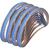 Shineboc Nastri Abrasivi 9 x 533 mm, 30 Pezzi Nastro Abrasivo 180 Grane Carta Abrasiva per Levigatrice a Nastro per Lucidare Metallo, Legno