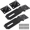 Marjoramy 2Pcs Chiusura a Scatto per Porta Lucchetto Hasp in Acciaio Inossidabile con Viti, Sante in Acciaio Inox per Lucchetto, Per Ante di Armadi, Cassetti, Porte in Legno, Scatole Portaoggetti, Credenze
