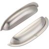 SYZOW 6 pezzi Maniglie per Mobili da Cucina ，Nichel Satinato maniglie per mobili Maniglie per Armadio ，semicircolari retrò massicce Distanza fori 128mm