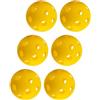 Hellery Pickleball Indoor Palline 26 Fori Pala Torneo Accessori Sportivi TPE Realizzate Specificatamente per Campi Chiusi Adatte Ad Adulti Pratica Gioco, Giallo 6pz