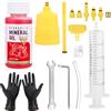 DBTW Kit di spurgo per freni a disco idraulici Shimano, Tektro, Magura | Include 60 ml di olio minerale e accessori per il riempimento pulito, lo svuotamento e la manutenzione precisa di MTB