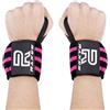 RAXUS Polsiere da cross training, supporto da polso con impugnatura in pollice, realizzato in nylon elastico, unisex (rosa)