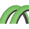 KHEbikes Kenda BMX - Set di pneumatici 20 x 1,95 pollici - circa 610 g - Copertoni - Design moderno - Park & Street - verde - 1 coppia