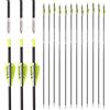 ACCMOS 12 pz Concorrenza Frecce di Pratica ID 3,2 mm 40T Freccia in Carbonio Spine 350 400 450 500 550 600 650 700 750 800 850 900 1000 Tiro con L'Arco Frecce (12pc, Spine 600 32inch)