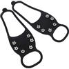 WOONEKY Ramponi da Ghiaccio 6 Denti in Silicone e Acciaio Inossidabile Leggeri e Resistenti Antiscivolo per Scarponi da Montagna per Trekking su Neve e Ghiaccio