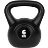 VirtuFit Kettlebell in PVC, 6 kg, nero
