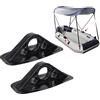 LOORGVEL Supporto per Pagaia da Kayak 2 Pezzi in PVC Nero, Base di Montaggio Multifunzione per Tendalino Parasole, Accessori per Gommoni e Barche Gonfiabili, Installazione Stabile