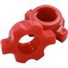Mimdixy 2 Pezzi di Dadi per manubri, Collare Antiscivolo Rosso con Vite di bloccaggio, Dado Esagonale, collari per bilanciere Standard, Accessori manubri, Morsetti Pesi Sollevamento Pesi