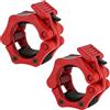 Vexnaro 8 Pezzi Morsetto Bilanciere 30mm Olimpico Bar Collare, Accessori Bilanciere, Collare Sgancio Rapido, Ottimo per Sollevamento Pesi, Allenamento della Forza, Fitness, Allenamento (Rosso)