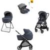 Inglesina - Inglesina System Quattro Electa Drw Recline Rooftop Blue con Telaio Iron Black