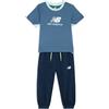 New balance Contrast Panel Tee-ft Jog Ger Set Bimbi 12m-6a New balance Cod. LAKB0302I - blu