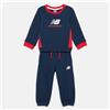 New balance Contrast Ft Crew-jogger Set Bimbi 12m-6a New balance Cod. LAKB0309I - blu
