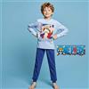 Disney Pigiama Lungo Cotone One Piece Bimbo 3-10a Disney Cod. OP40M7726 - azzurro