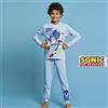 Disney Pigiama Lungo Cotone Sonic Bimbo 3-10a Disney Cod. SC40G4810 - azzurro