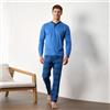 GRANCHIO Pigiama Lungo Uomo GRANCHIO Cod. GP1145 - blu