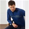 GRANCHIO Pigiama Lungo Uomo GRANCHIO Cod. GP1141 - blu