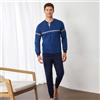 GRANCHIO Pigiama Lungo Uomo GRANCHIO Cod. GP1146 - blu