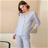 Jadea Pigiama Lungo Aperto Donna Jadea Cod. 3250 - azzurro