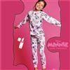 Disney Pigiama Lungo Cotone Minnie Bimba 3-10a Disney Cod. DY50L1823 - bianco