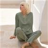 Jadea Pigiama Lungo Donna Jadea Cod. 3306 - verde